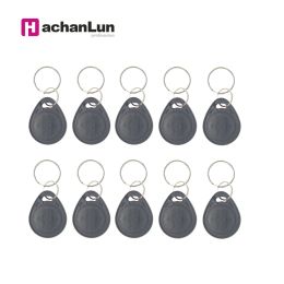 Rings 50PCS RFID Keychain 125KHZ Readable Authorised Access Card Keychain TK4100 EM4100 Keychain Ring Tag