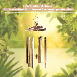 Decorative Figurines Six Tube Brass Wind Chimes Pendamt Beautiful Hanging Windchime For Garden Courtyard Balcony