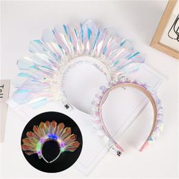 Glowing Light Film Headband Creative Light-Emitting Film Headband Festival Bright Children'S Party Atmosphere Dress-Up Headwear AB135