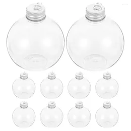 Vases Bulb Shape Ornaments Christmas Spherical Bottle Plastic Water Bottles Milk Coffee