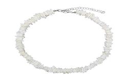 Chokers 2022 Bohemian Natural Puka Shell White Colour Irregular Chip Choker Necklace For Women Men Collares De Moda Kolye8458147