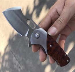 High End Flipper Folding Blade Knife DC53 Satin Tanto Point Blade Snake Wood Stainless Steel Handle Ball Bearing Fast Open EDC Po9037218
