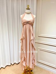 Casual Dresses Elegant Sleeveless Backless Pleated Tube Top Rhinestone Star Brooch High Waist Irregular Ruffled Slit Halter Dress For Women