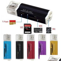 Memory Card Readers All In One Usb 2.0 Mti Reader For Micro Sd/Tf M2 Mmc Sdhc Ms Dhs Drop Delivery Computers Networking Computer Acce Dhsee