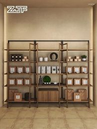 Decorative Plates Tea Shop Product Display Rack Set Wall Mounted Cabinet