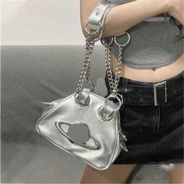 Designer Bag Punk Spring Summer Bowling Bag Womens Shoulder Bags Chain Underarm Tote Bag Wallet 230815