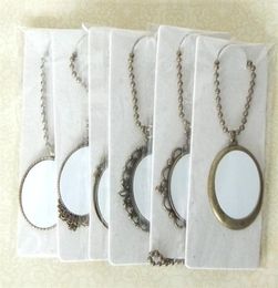 blank necklaces pendants for sublimation women men necklace pendant jewelry for thermal transfer printing diy Supplies small whole9835701