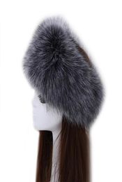 Winter Thick Fox Hair Circle Russian Hat y Headband Female Fur Headband Furry Headband Wide Headdress Ski Hat Accessories 2103299379552