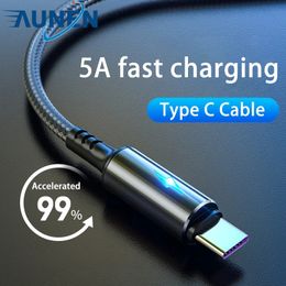 5A Type USB C Cable LED Fast Charging Phone cables For Samsung Huawei Xiaomi redmi note 8 pro type-c mobile phone accessories