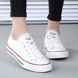 Casual Shoes Thick Soled Round Head Canvas Couple Low Cut Shallow Breathable Slimming Solid Color Board