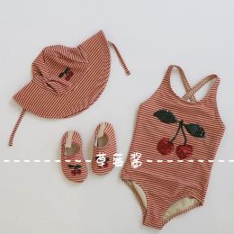 Toddler Girls Swimming Suits 2024 New Summer KS Brand Baby Boys Clothes Kids Flower Swimwear Children Swimsuits Cute Bikini Set