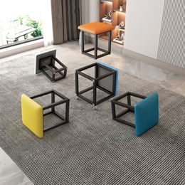 Nordic Furniture For Home 5 In 1 Sofa Soft Dining Stool Stackable Cube Folding Stools Living Room Coffee Table Make Up Chairs