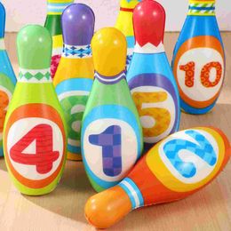 Kids Bowling Toys Sets Bowling Pins And Balls Fun Safe PU Educational Games For Toddlers Children Outdoor Indoor Sports