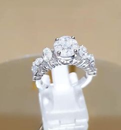 Cz Promise ring For Women Engagement Wedding Party Jewelry Band Gift Fashion Simple Band4740989