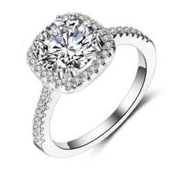 New Womens Wedding RING 925 Silver with Big diamond Rings engagement Gift Crystal Jewellery for Girl Women5457046