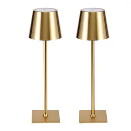 Table Lamps Bedside 3 Colours Stepless Dimming 5000mAh Cordless Rechargeable Gold Lamp For Restaurants Study Bed