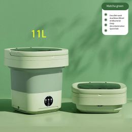 Underwear 11L 6L Portable Big Capacity Washing Machine With Drain Basket For Apartment Camping Travel Underwear 110260V Mini Washer