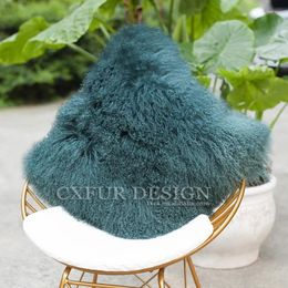 Pillow CX-D-04R Custom Size Mongolian Lamb Fur Real Sofa Seat Decoration Cover
