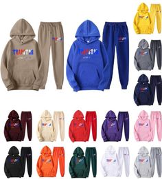 Mens hoodie Tracksuit Brand Printed Sportswear men Flocking hoody suits 16 colors Warm Two Pieces Set Loose hoodies Sweat6814549