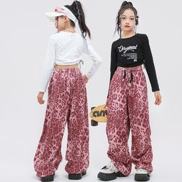 Girls Hip Hop Outfits Crop Top Camo Cargo Pants Child Street Dance Sweatshirt Street Clothes Sets Kids Streetwear Jazz Costumes