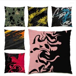 Pillow Car Living Room Decorative Cover Luxury Polyester Linen 45x45cm Velvet Printing Pillowcase Bedroom Home E0036