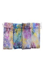 100 Pcs WHITE BLUE PINK PURPLE MIX COLORS Coral Organza Jewelry Gift Pouch Bags 4 SIZES Drawstring Bag Organza Gift Candy DIY Gift1681110