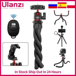 Tripods Ulanzi MT11 Octopus Flexible Tripod For Phone SLR DSLR Gopro Camera Tripod Extend 1/4'' Screw With Ballhead ColdShoe Phone Clip