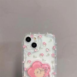 Cute 3D Bow Bracket Case For Xiaomi POCO X5 X3 X6 Pro X4 NFC F3 F4 X4 GT M6 M3 M4 Pro MI 11 Lite 5G NE 12T 12 Lite Cover Couqe