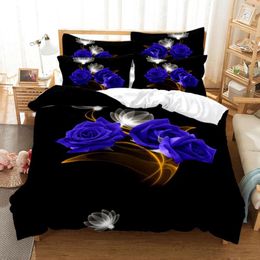 Bedding Sets 3D Print Comforter Set Beautiful Flower Quilt Duvet Cover Pillowcases Bed Linen Bedroom Decorations Bedclothes