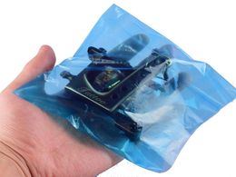 200pcsLot Safety Disposable Hygiene Plastic Clear Blue Tattoo Supplies Cover Bags Tattoo Machine Pen Cover Bag Clip Cord Sleeve T9927600