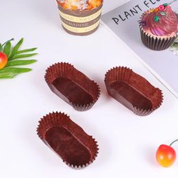 Disposable Cups Straws Paper Liners Banana Containercake Cake Bread Cup Muffin Tray Loaf Oval Chocolate Pan Liner Boat Mini Proof Kids