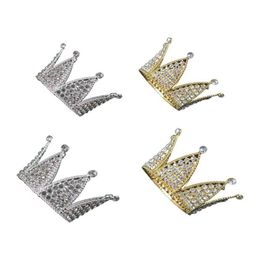 Hair Accessories Baby Hexagon Luxury Rhinestone Crown Mini Tiara Wedding Princess Girls Birthday Party Headband Decor215C7392083 Drop Dhxsz