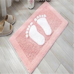 Carpets 45x70cm 50x80cm Cotton Soft Carpet Warm Rug Kitchen Bathroom Living Bedroom Anti Slip Mat Water Absorption Pad