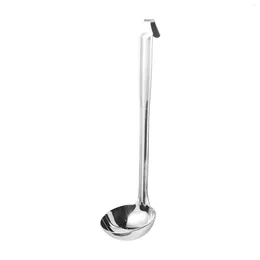 Spoons Long Handle Dining Room Mirror Polished Gravy ServingLiquids Kitchen Tool Soup Spoon Porridge Home Hanging With Hook