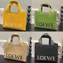 luxury straw designer beach bag cosmetic bag luxury Tote bag Designer makeup bag women's handbag embroidered grass woven vegetable basket shoulderbag