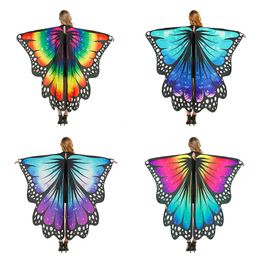 Butterfly Angel Wings Cape Fairy Cosplay Costume Dress-up Pixie Shawl Cloak Party Coat Women Role Play Prop Performance Stage