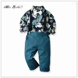Clothing Sets Spring Baby Boy Long Sleeve TShirt Pants Suspenders Wedding Birthday 1-7Y Child Autumn Hnadsome Costumes Hall Gown