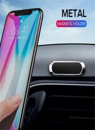 Whole Mini Magnetic Car Phone Holder For iPhone 11 Pro Xs Max Xiaomi Samsung Metal Magnet Mobile Phone Cell GPS Stand Car Moun9728527