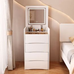 Mirror White Cabinet Vanity Tables Makeup Desk Chairs Storage Cabinet Modern Cosmetic Tocador Mueble Bedroom Furniture LJ50DT
