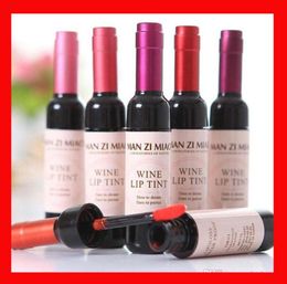 6 Colours Red Wine Bottle Lipstick Tattoo Stained Matte Lipstick Lip Gloss Easy to Wear Waterproof Nonstick Tint Liquid1286899