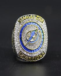 HEDMAN 2020 Tampa Bay Lightnin g Cup Team Champions Championship Ring With Wooden Display Box Souvenir Men Fan Gift9797222