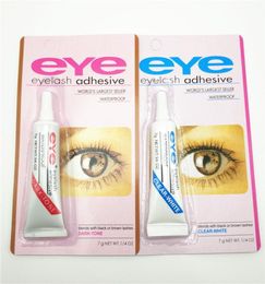 Dark White Eye Lash Glue Makeup Adhesive Waterproof False Eyelashes Adhesives with packing Practical Eyelash1503850