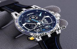 New Excalibur Spider RDDBEX0749 Tourbillon Automatic Mens Watch Skeleton Dial Titanium Steel Case Rubber Strap Sport Watches Hello9638186