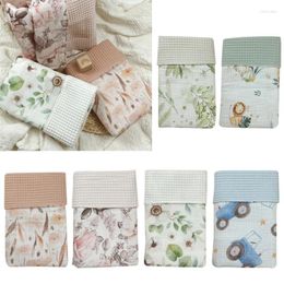 Blankets Soft Cotton Muslin Waffle Baby Blanket Floral Born Swaddle For Infant Swaddling Receiving Wrap Breastfeeding Towel