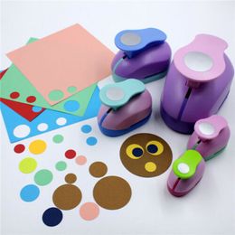 9mm 16mm 25mm Colour Random Cute Scrapbooking Handmade Embossing Round Hole Punch Cards Making Paper Shaper Cutter