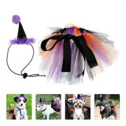 Dog Apparel Pet Tutu Halloween Skirt Clothes Accessories Cosplay Costume Hair Hoops Mesh Decorative Headband For Dogs