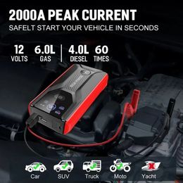 28000mAh Car Jump Starter Device Auto Booster 800A Strong Portable Power Bank Automotive Battery Charger System Start Operating