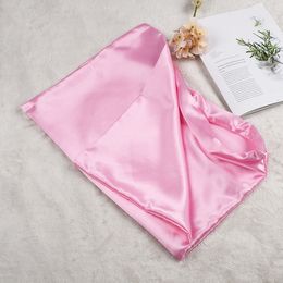 Silky Pillowcase Ice Silk Pillowcase Satin Pillowcase Standard Size Pillow Cases Cover Hidder Zipper 51 Cm X 73Cm