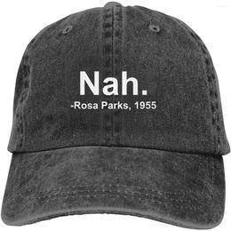 Ball Caps Nah. Rosa Parks 1955 Vintage Denim Hat Adjustable Washed Baseball Cap For Men And Women