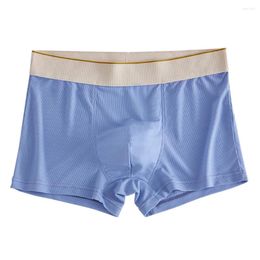 Underpants Mens Striped Seamless Medium Rise Panties Underwear Boxer Shorts Comfortable Pouch Bulge Men's Briefs